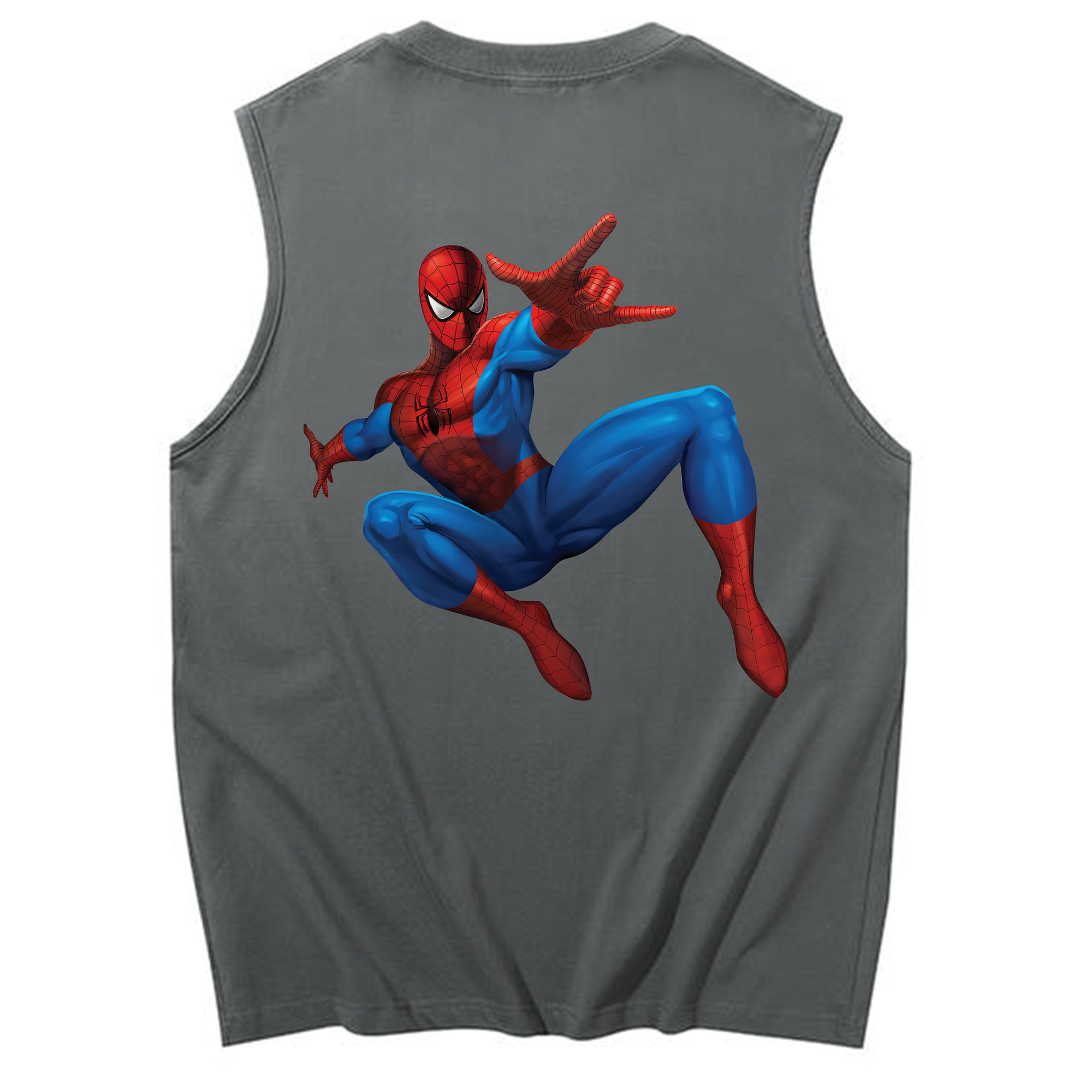 （画像用） Spider Man スパイダーマン コットン100％タンクトップ（背面プリント）